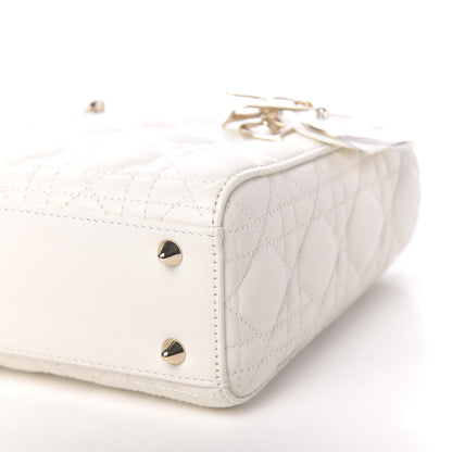 Christian Dior Lambskin Cannage Small My ABCDior Lady Dior White 8 of 11