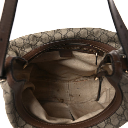 Gucci GG Supreme Monogram Margaux Calfskin Medium Nice Hobo Beige Ebony Acero 5 of 12