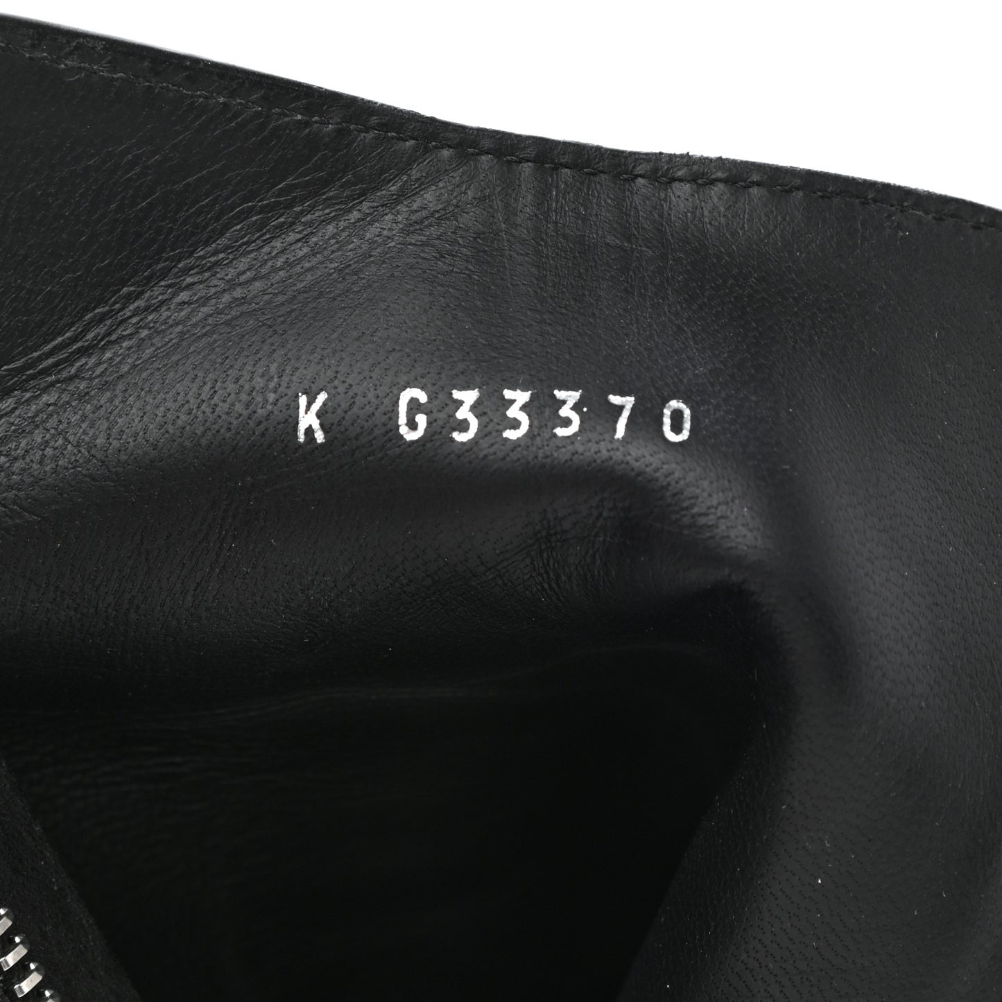 Goatskin Calfskin CC Short Boots 39 Black White