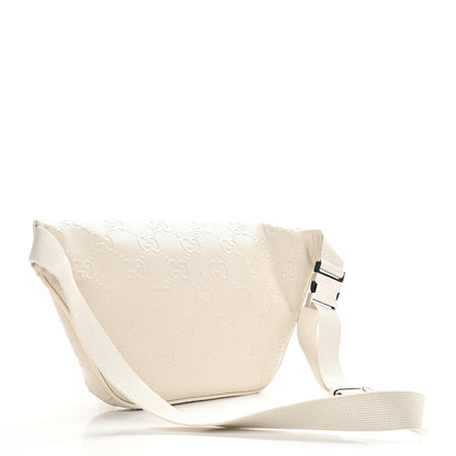 Gucci Calfskin GG Tennis Embossed Pocket Belt Bag Mystic White 3 of 9
