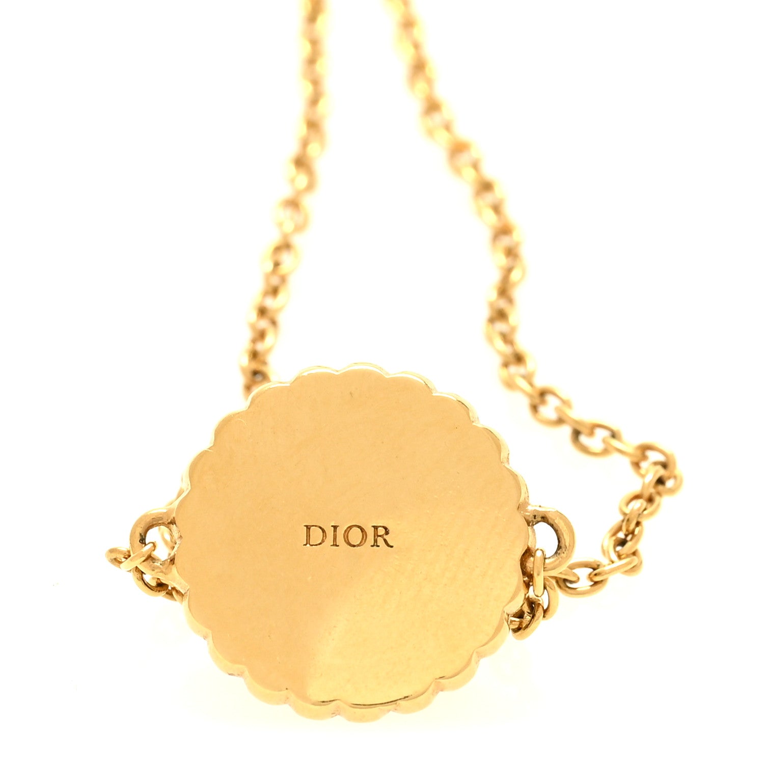 Christian Dior Pearl Glass Petit CD Baroque Bracelet Gold Black 4 of 5