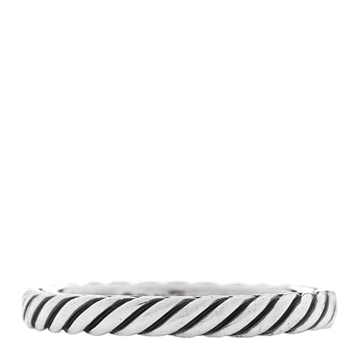 David Yurman Sterling Silver Cable Classics Band Ring 50 5.5 1 of 4