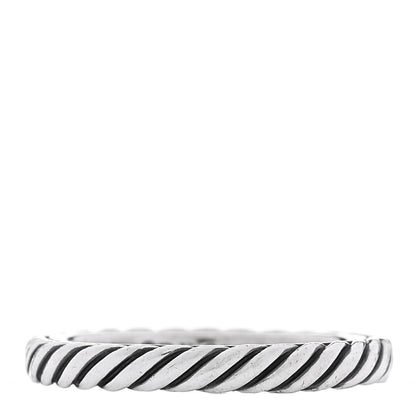 David Yurman Sterling Silver Cable Classics Band Ring 50 5.5 1 of 4