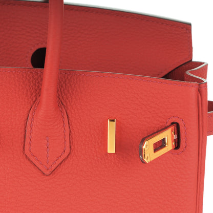 Hermes Togo Birkin 25 Geranium 17 of 25