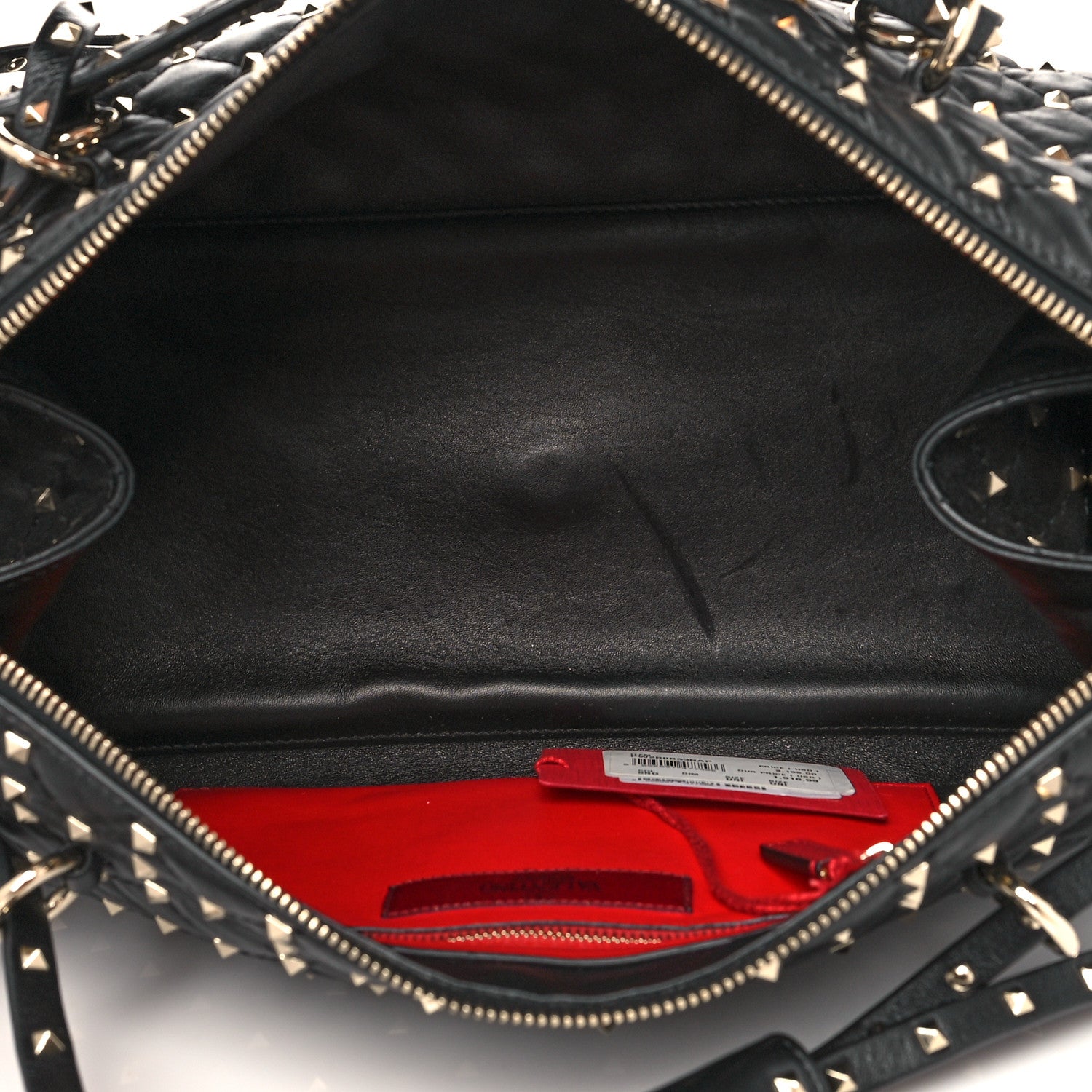 Valentino Garavani Lambskin Rockstud Spike Duffle Bag Black 5 of 11