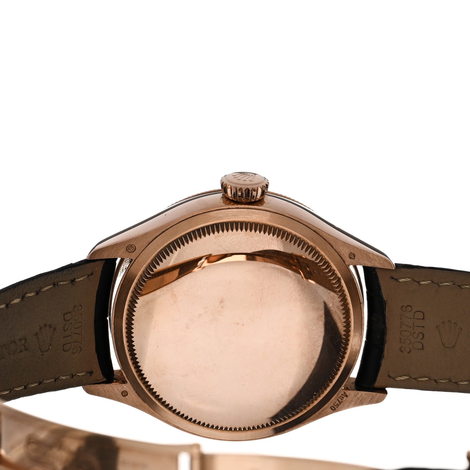 Rolex 18K Everose Gold Alligator 39mm Cellini Moonphase Watch White 50535 4 of 5