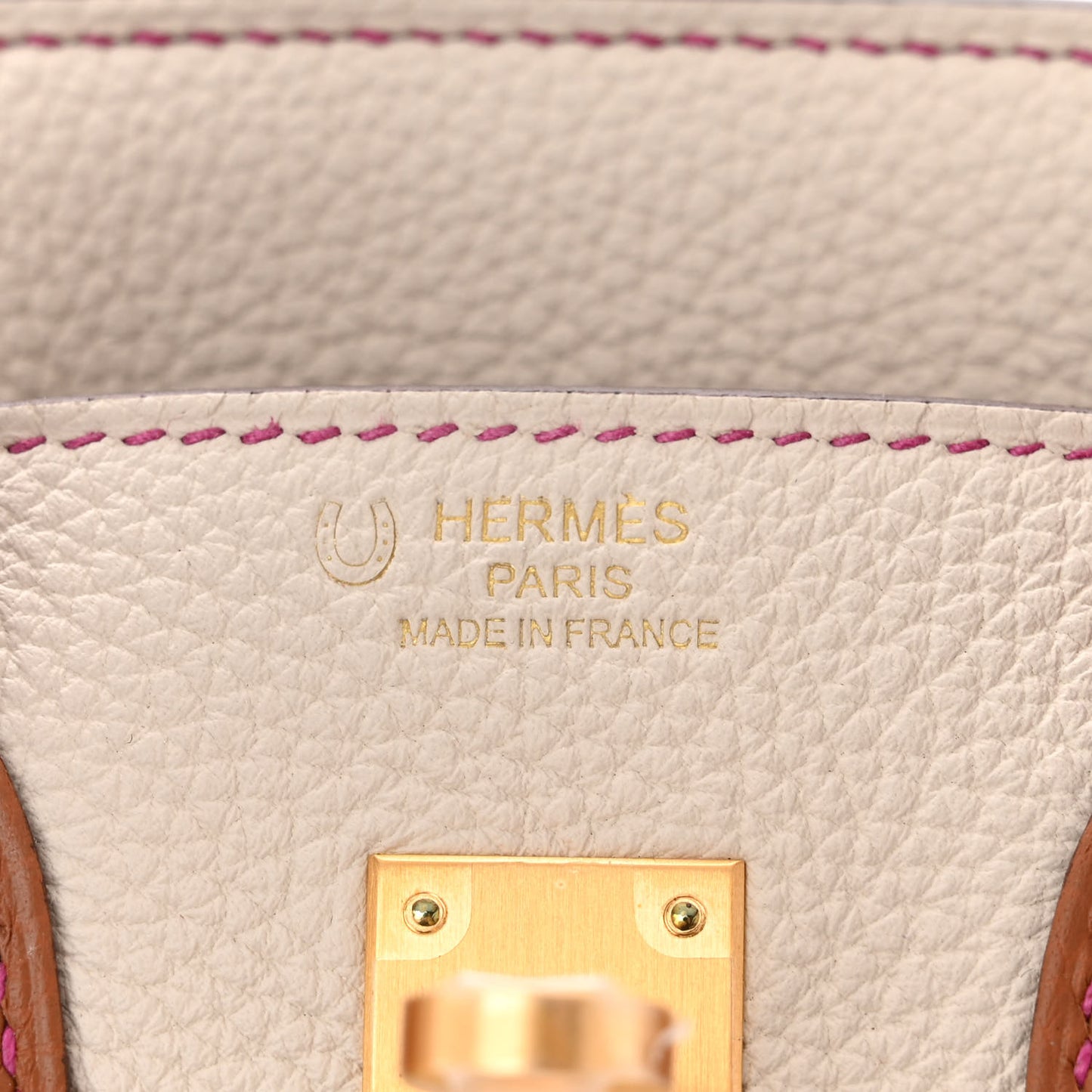 Togo Horseshoe Birkin 25 Craie Gold