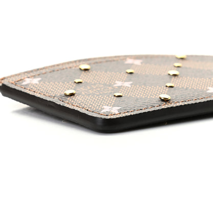 Louis Vuitton Damier Ebene Studded Card Holder 7 of 9