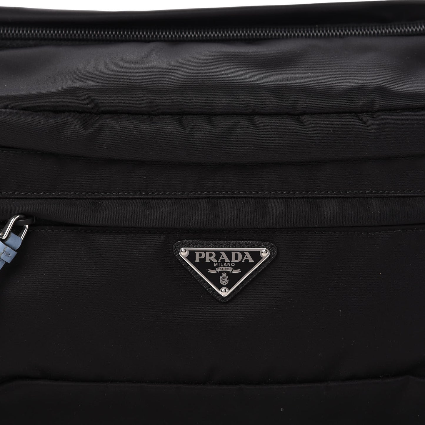 Tessuto Nylon Calfskin Studded Belt Bag Black Astrale