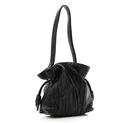 Loewe Crinkled Nappa Small Flamenco Knot Shoulder Bag Black 3 of 9