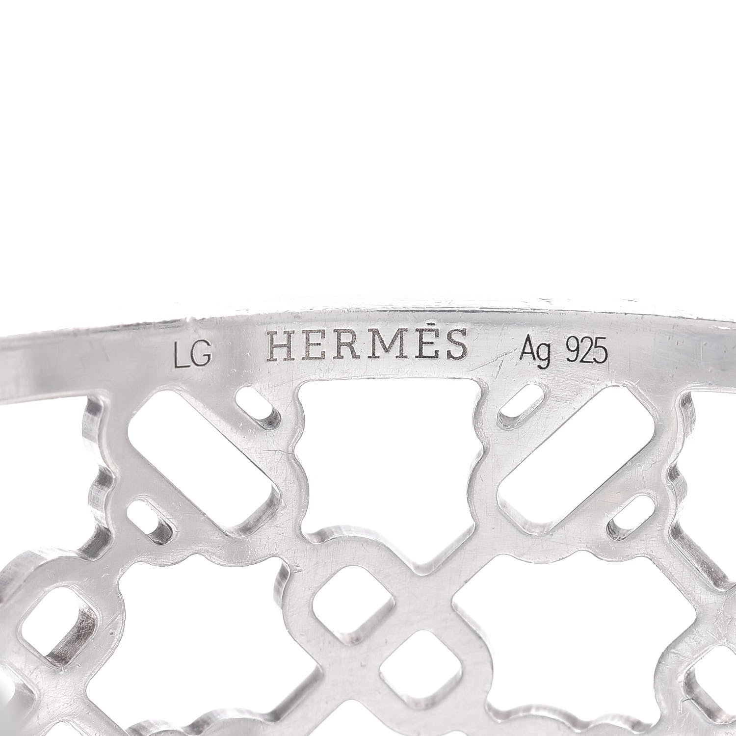 Hermes Sterling Silver Passerelle Chaine d'Ancre Cuff Bracelet LG 4 of 4