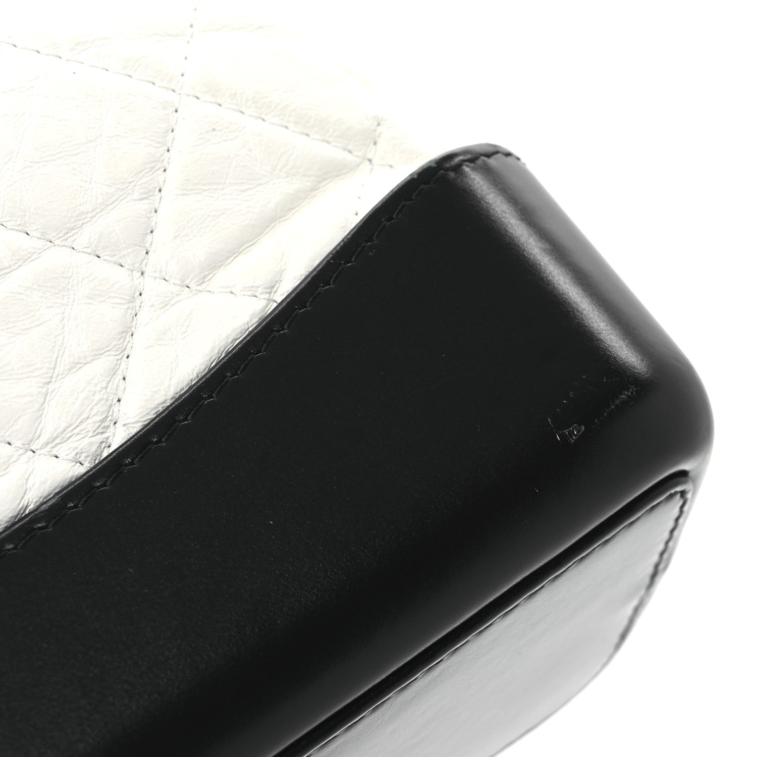 Chanel Aged Calfskin Quilted Gabrielle Backpack Black White 11 of 11