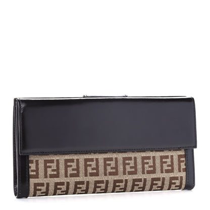 Fendi Zucchino Forever Continental Wallet Brown 3 of 13
