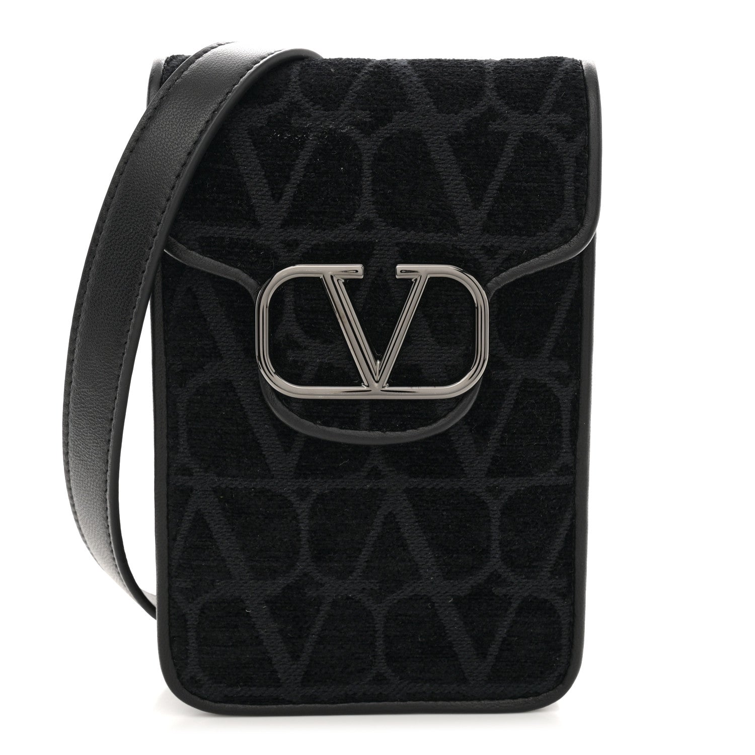 Valentino Garavani Toile Iconographe Vlogo Mini Loco Crossbody Bag Black 1 of 11