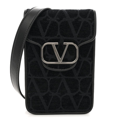 Valentino Garavani Toile Iconographe Vlogo Mini Loco Crossbody Bag Black 1 of 11