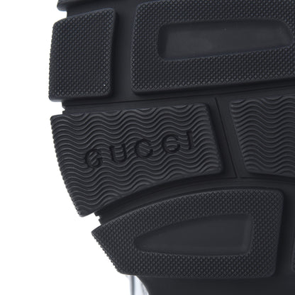 Gucci X SEGA Metallic Calfskin Mesh Womens Flashtrek Sneakers 40 Silver Black 7 of 9
