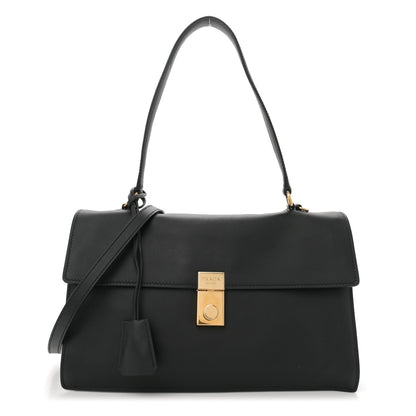 Prada Calfskin Medium Soft Sound Shoulder Bag Black 1 of 12