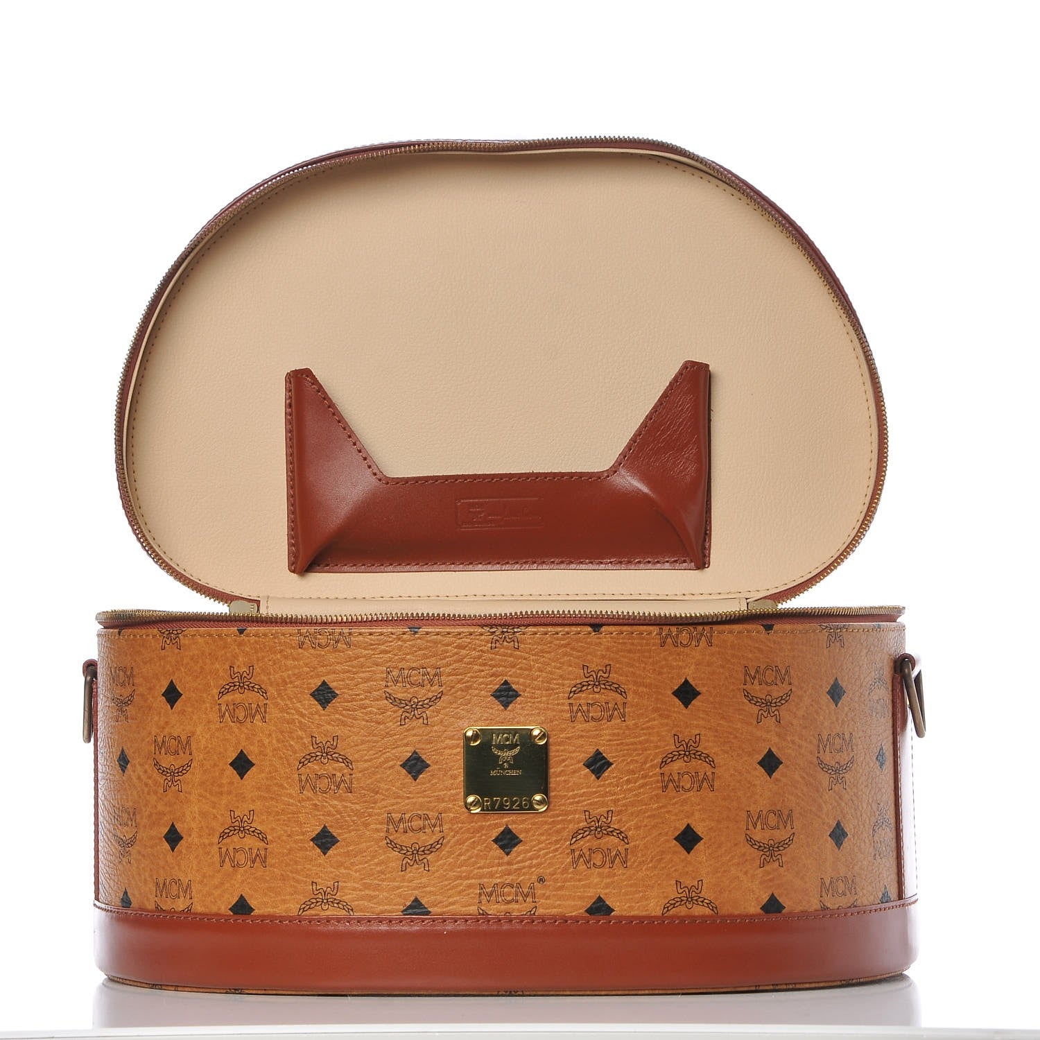 MCM Visetos Vanity Cosmetic Case Cognac 5 of 18