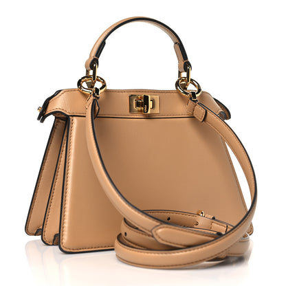 Fendi Shiny Nappa Petite Peekaboo I SEE U Satchel Miele Scuro 2 of 10