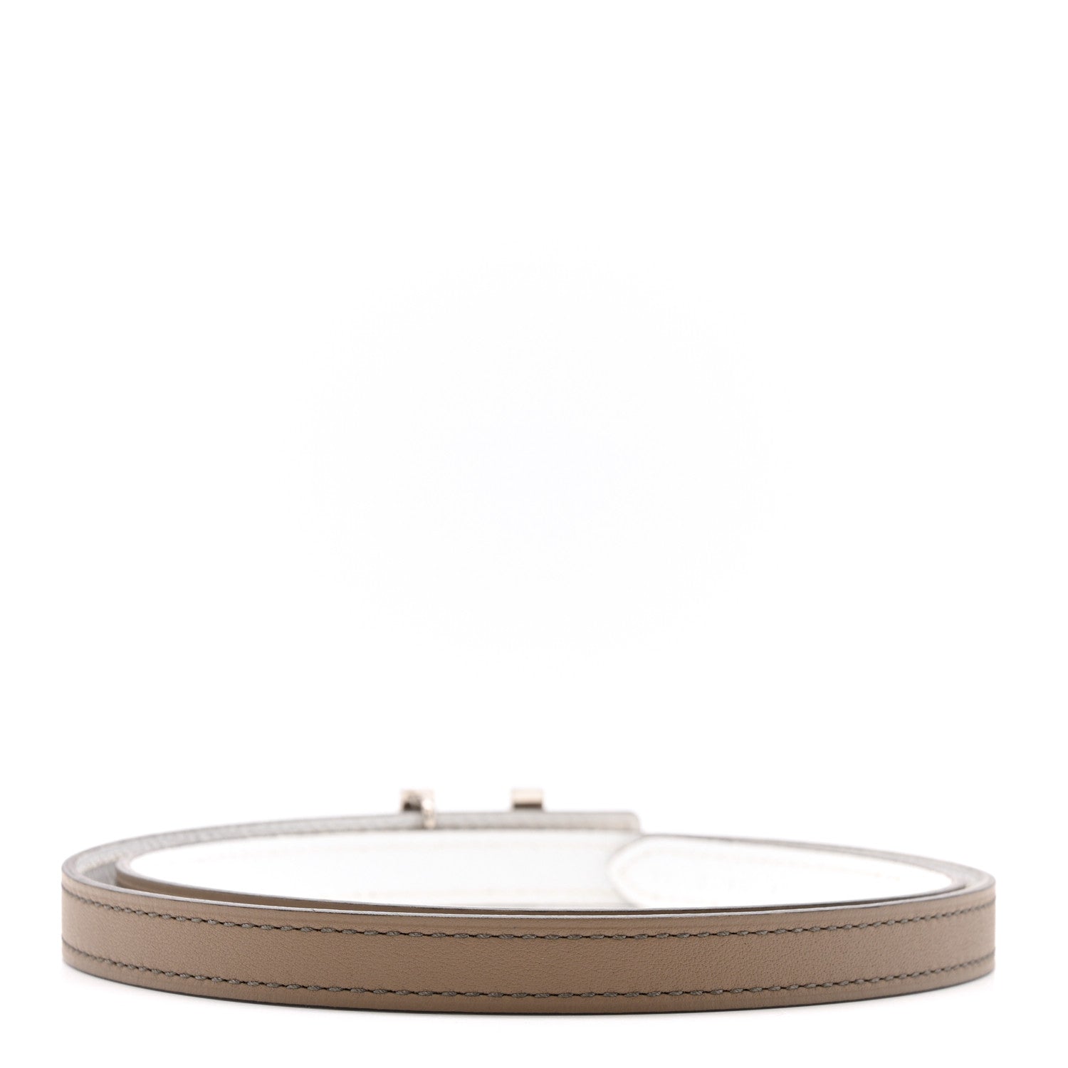Hermes Epsom Swift 13mm H Medor Belt 70 28 White Etoupe 1790876