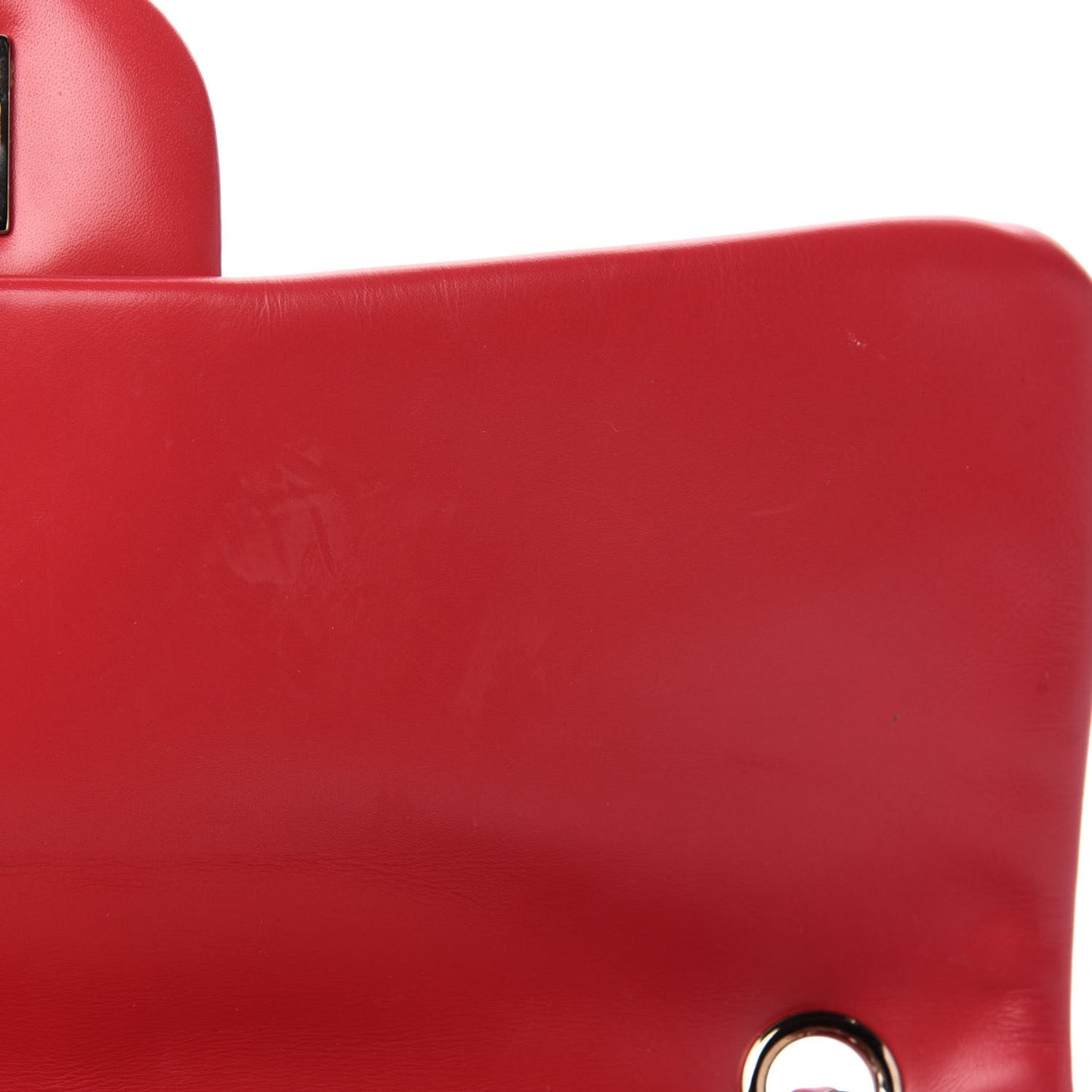 Lambskin Perforated Jumbo Punch Flap Red