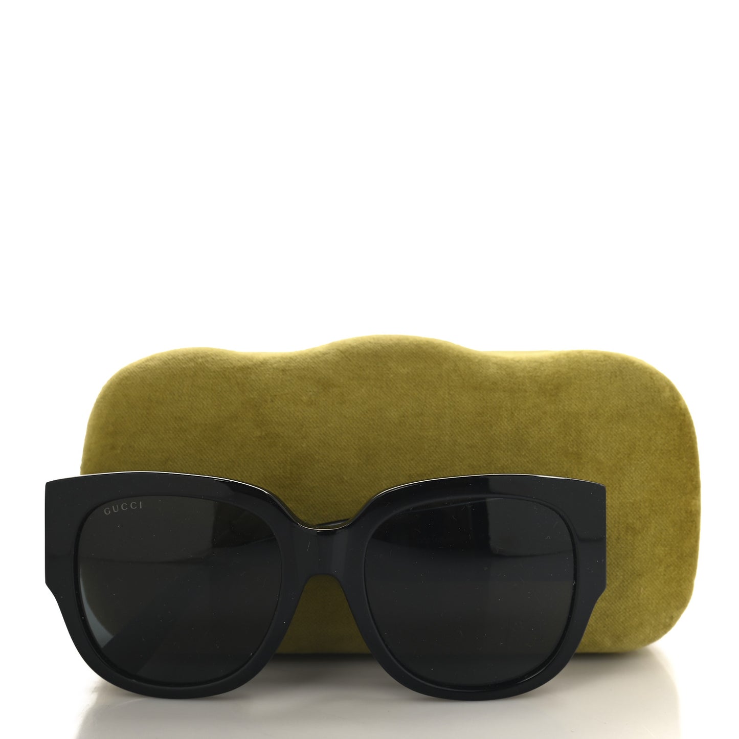 Acetate Square Frame Sunglasses GG0142SAN Black