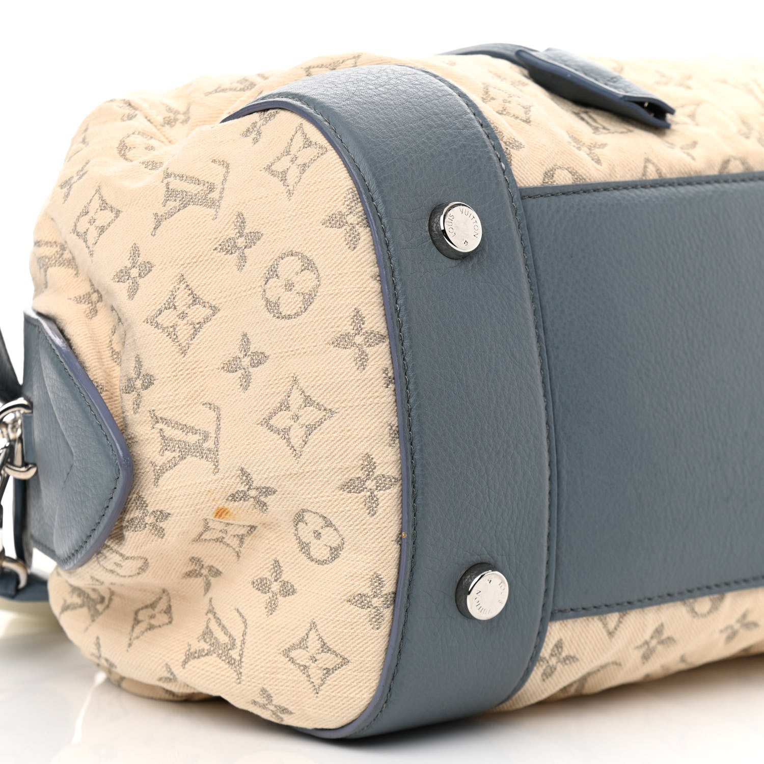 Louis Vuitton Monogram Denim Speedy Round Blue 9 of 12