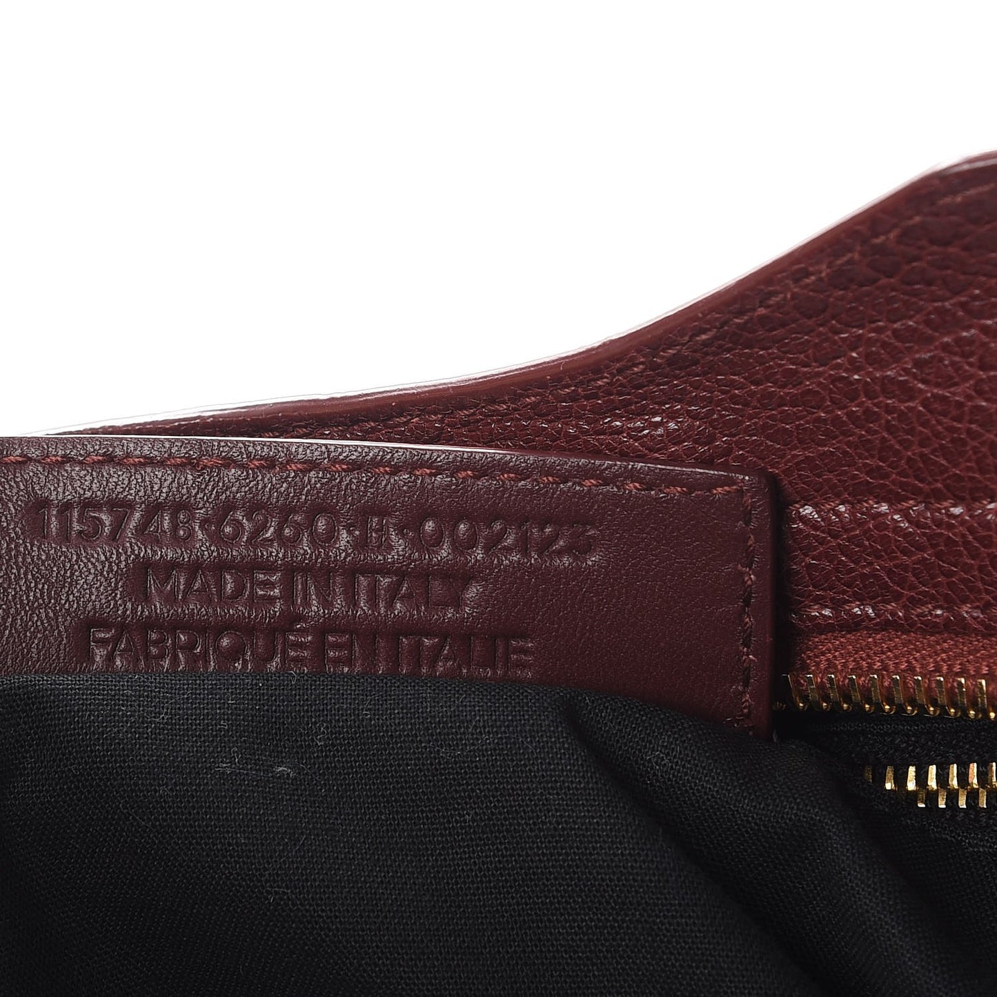 Chevre Gold Metallic Edge Hardware City Bordeaux