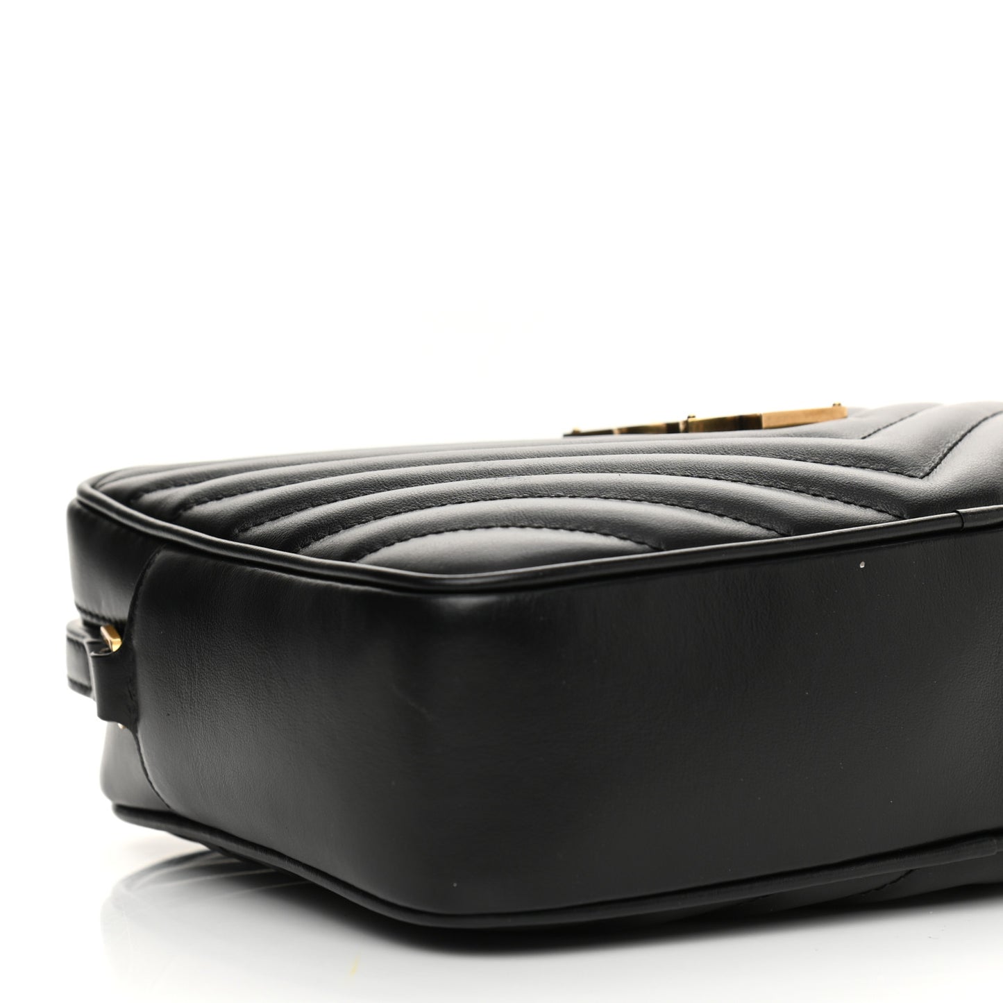 Calfskin Matelasse Monogram Lou Camera Bag Black