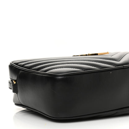 Saint Laurent Calfskin Matelasse Monogram Lou Camera Bag Black 9 of 11