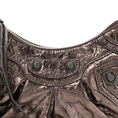 Balenciaga Metallic Agneau Arena Le Cagole Shoulder Bag XS Dark Bronze 9 of 11