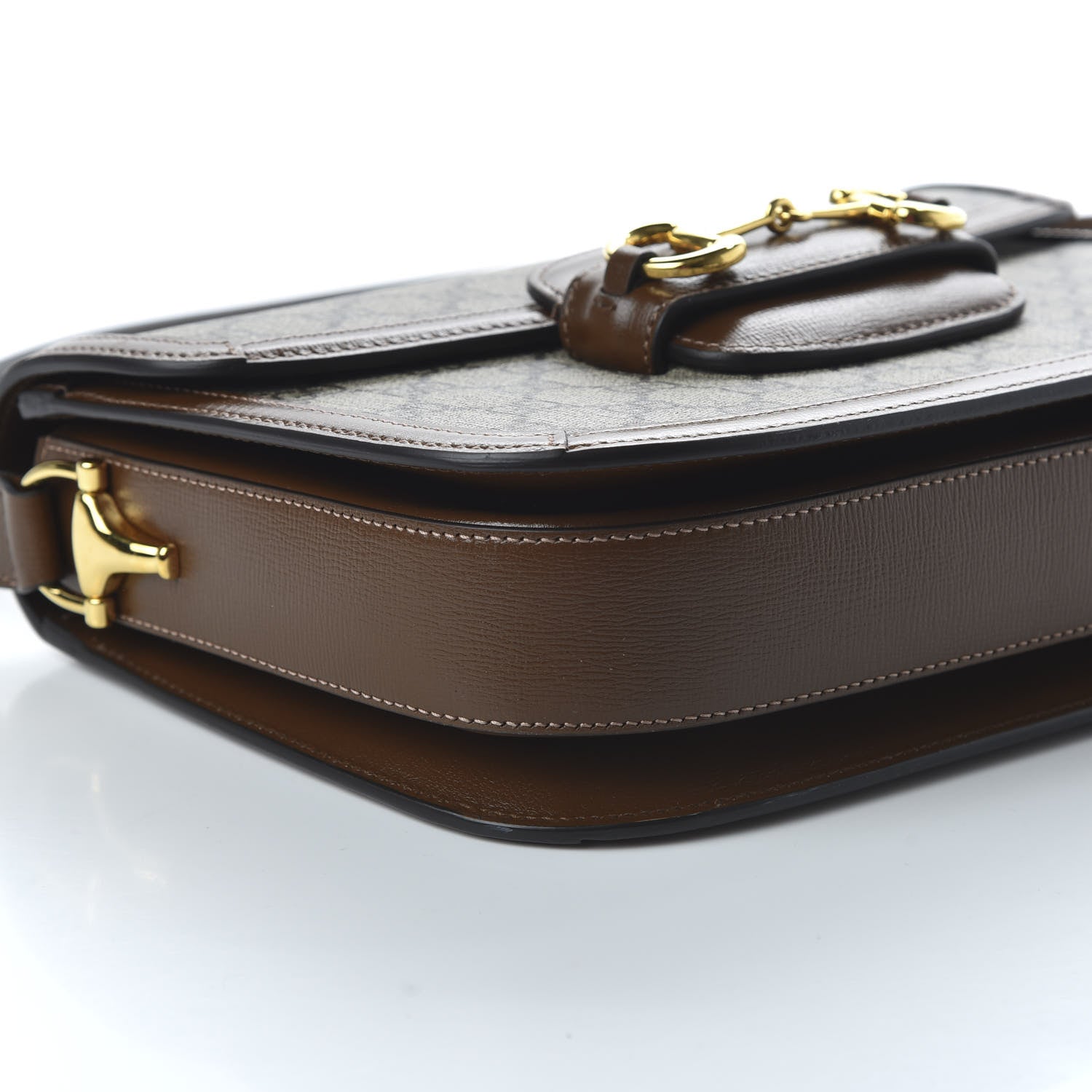 Gucci GG Supreme Monogram Horsebit 1955 Shoulder Bag Beige Brown Sugar 6 of 10