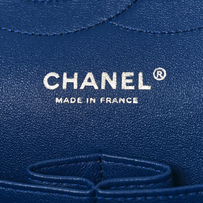 Chanel Lambskin Quilted Jumbo Double Flap Blue 6 of 9