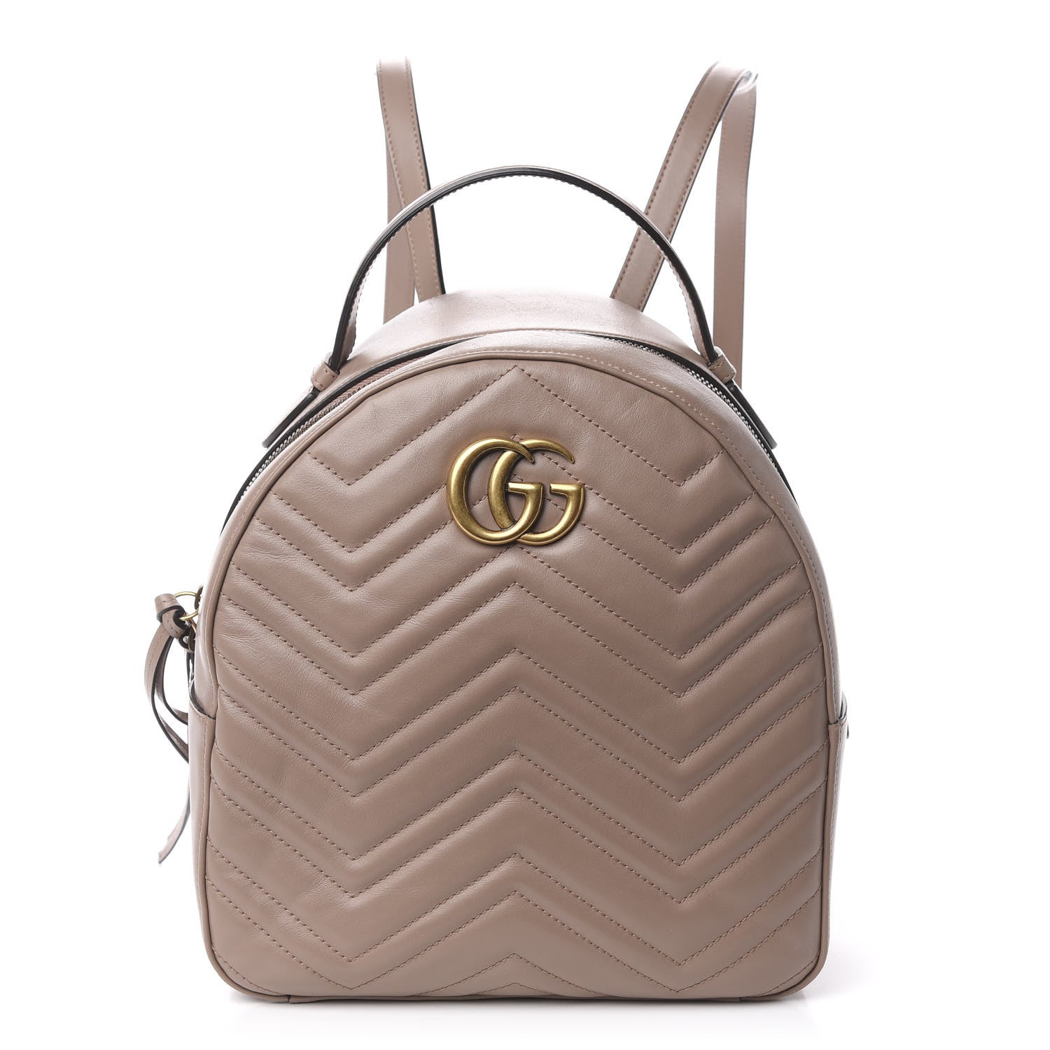 Gucci Calfskin Matelasse GG Marmont Dome Backpack Porcelain Rose 1 of 12