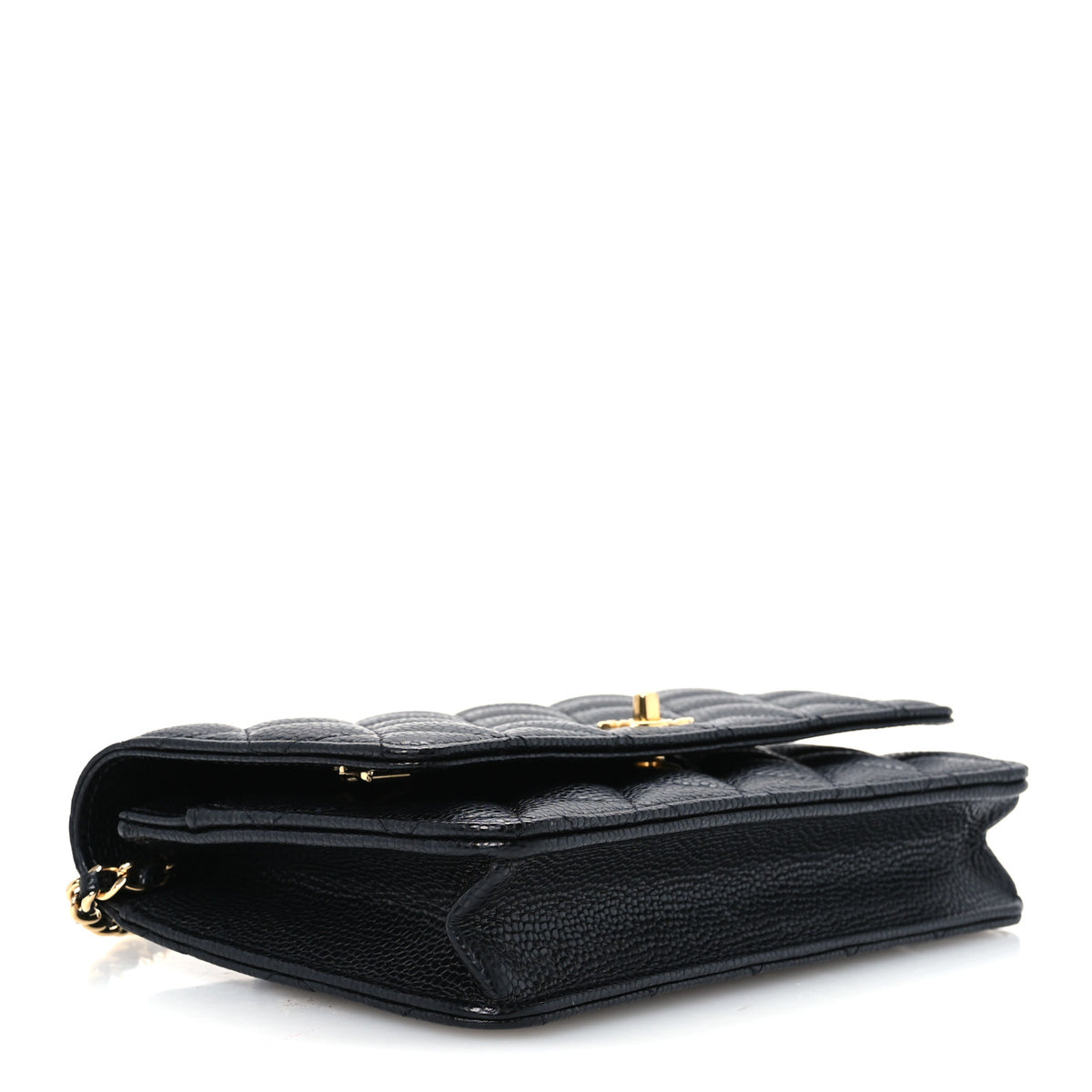 Chanel Caviar Quilted CC Turnlock Wallet On Chain WOC Black 3 of 11