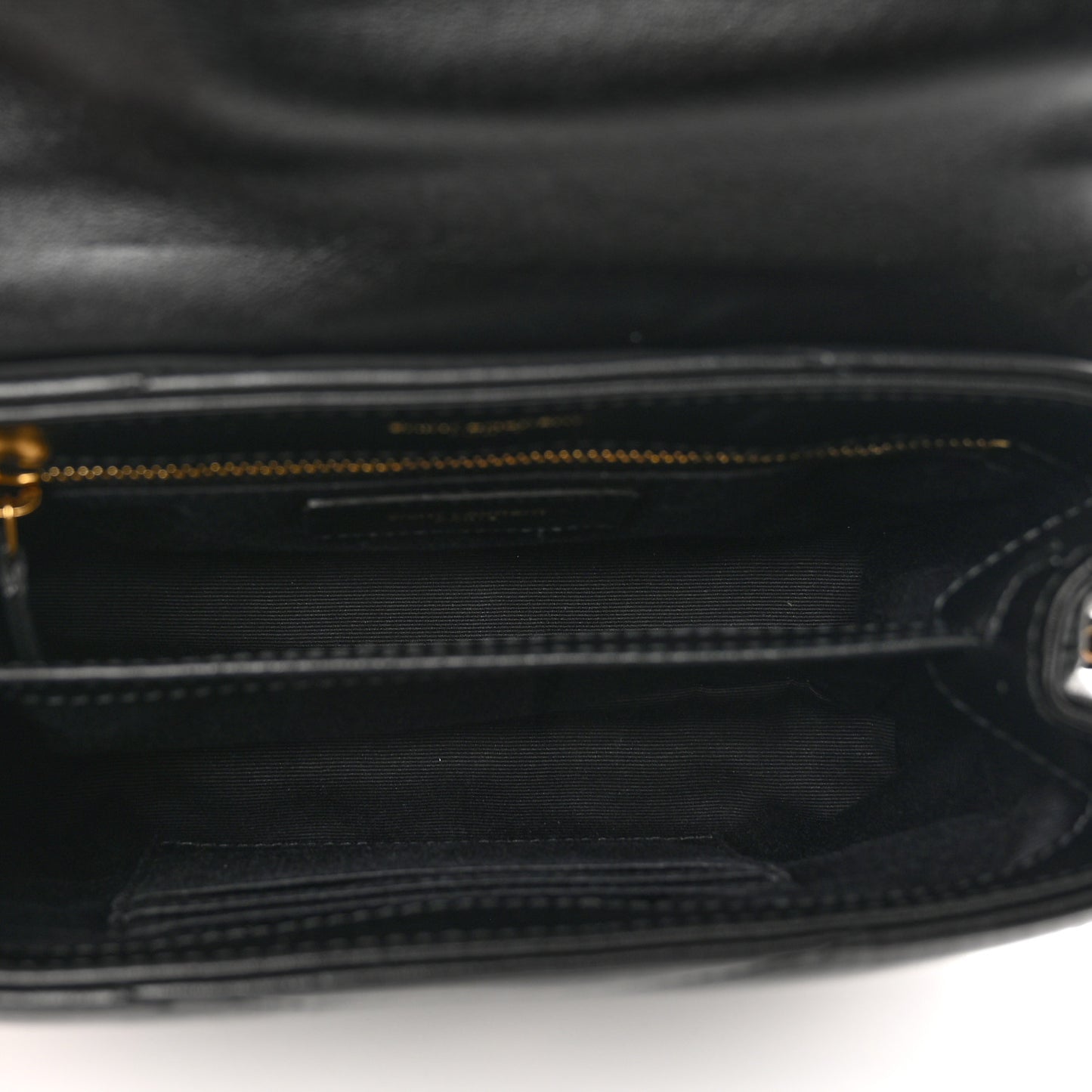 Calfskin Y Quilted Monogram Toy Loulou Crossbody Bag Black