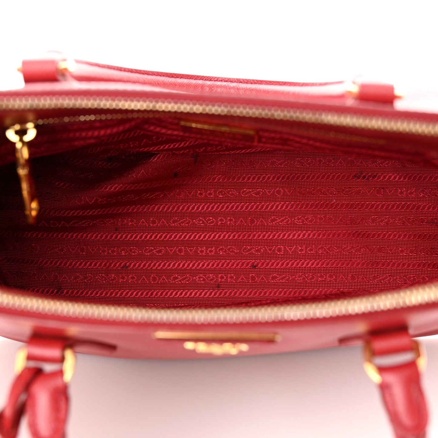 Saffiano Lux Medium Galleria Double Zip Tote Fuoco