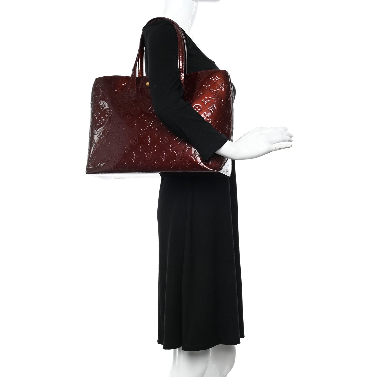 Louis Vuitton Vernis Wilshire MM Rouge Fauviste 2 of 14