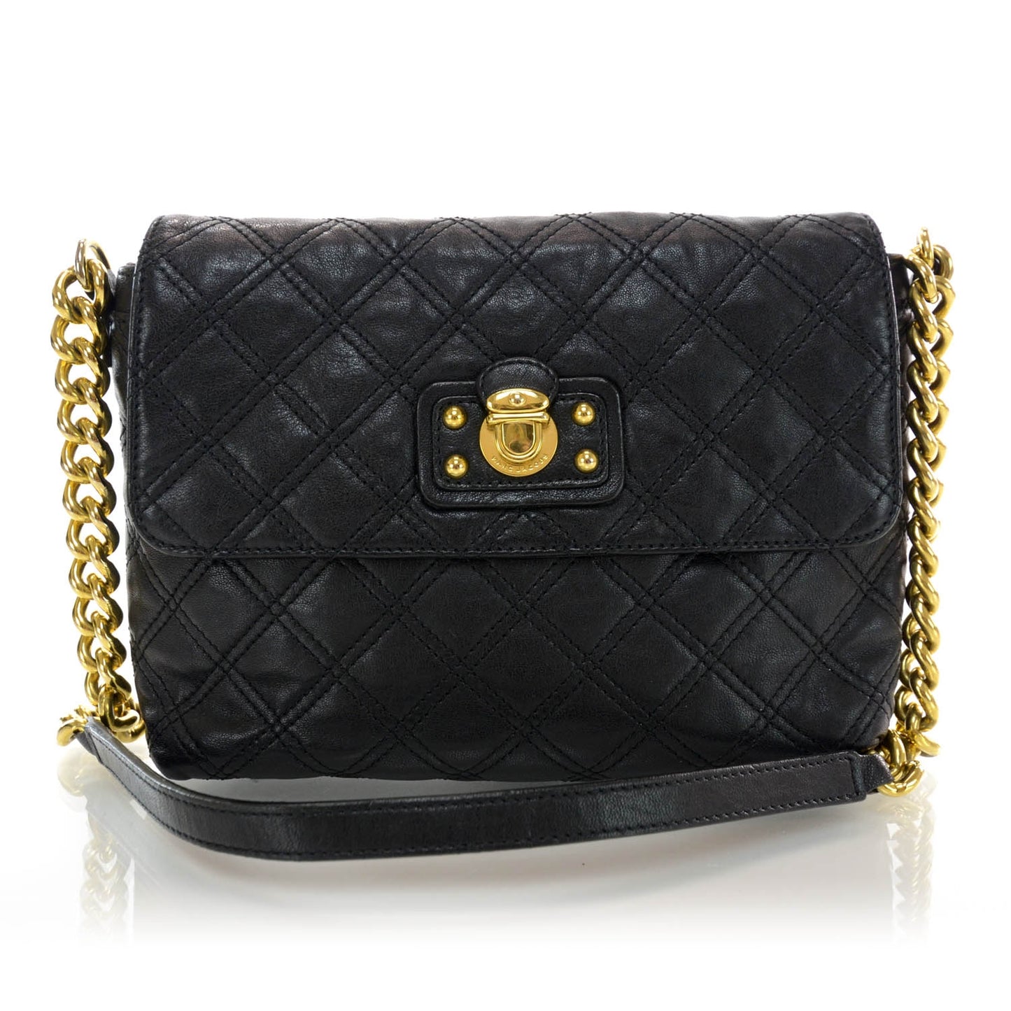 Leather Quilted The Large Single Black