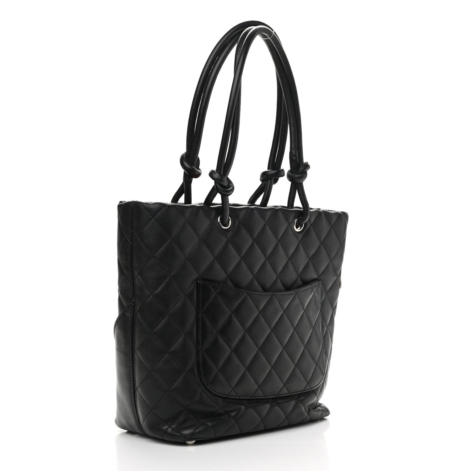 Chanel Calfskin Quilted Medium Cambon Tote Black White 3 of 10