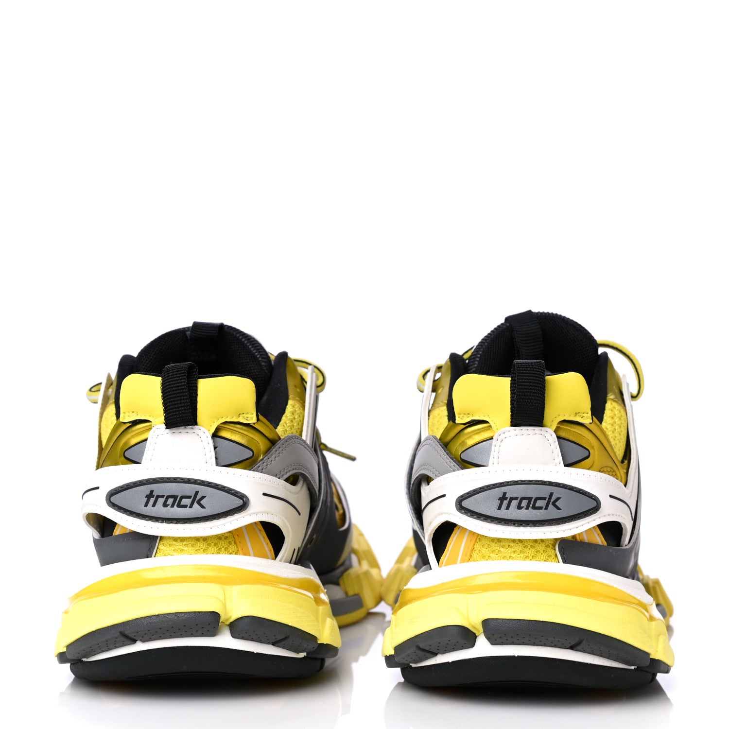Balenciaga Mesh Nylon Womens Track Sneakers 39 Jaune Black White 6 of 19