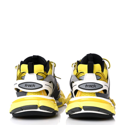Balenciaga Mesh Nylon Womens Track Sneakers 39 Jaune Black White 6 of 19