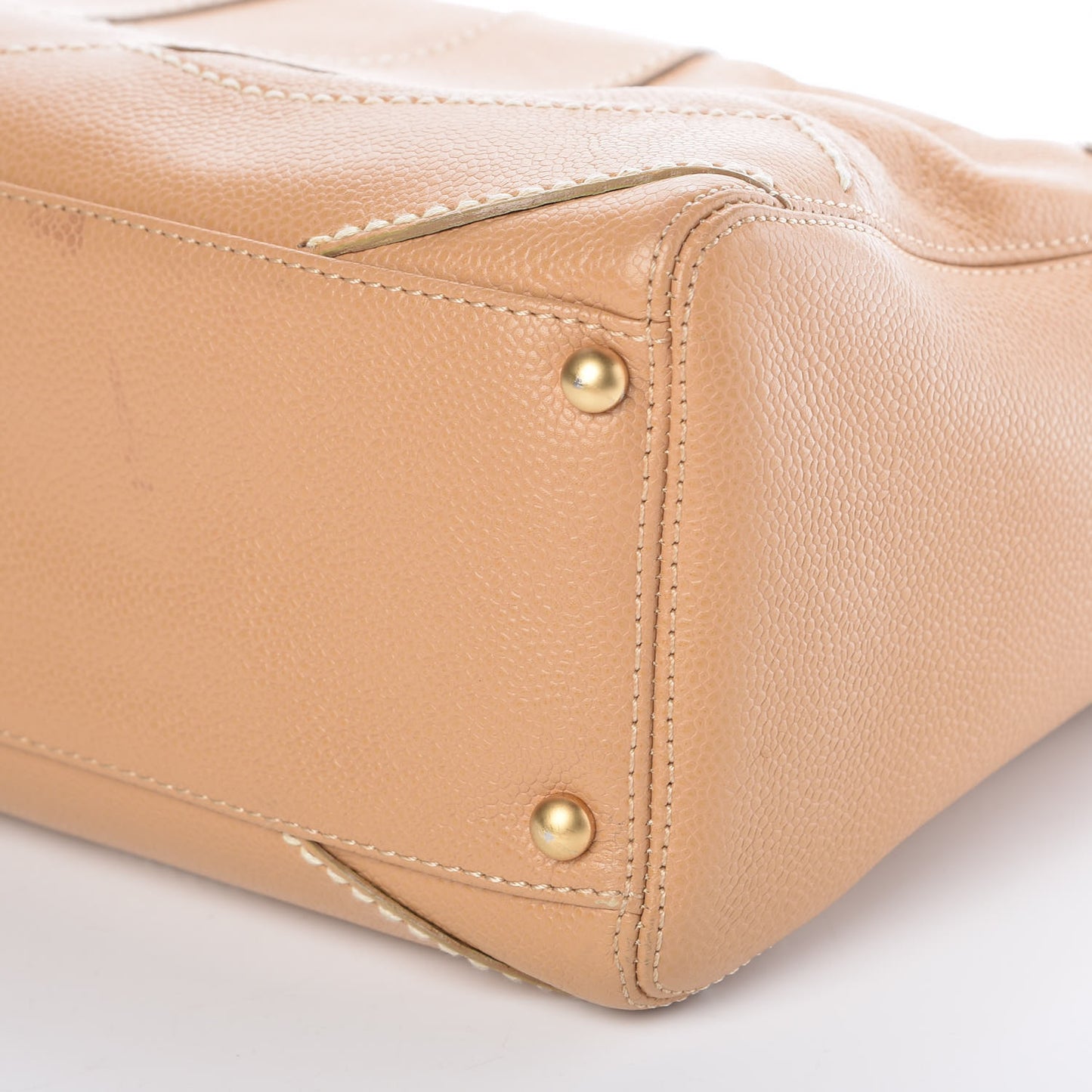 Caviar CC Stitched Hobo Beige