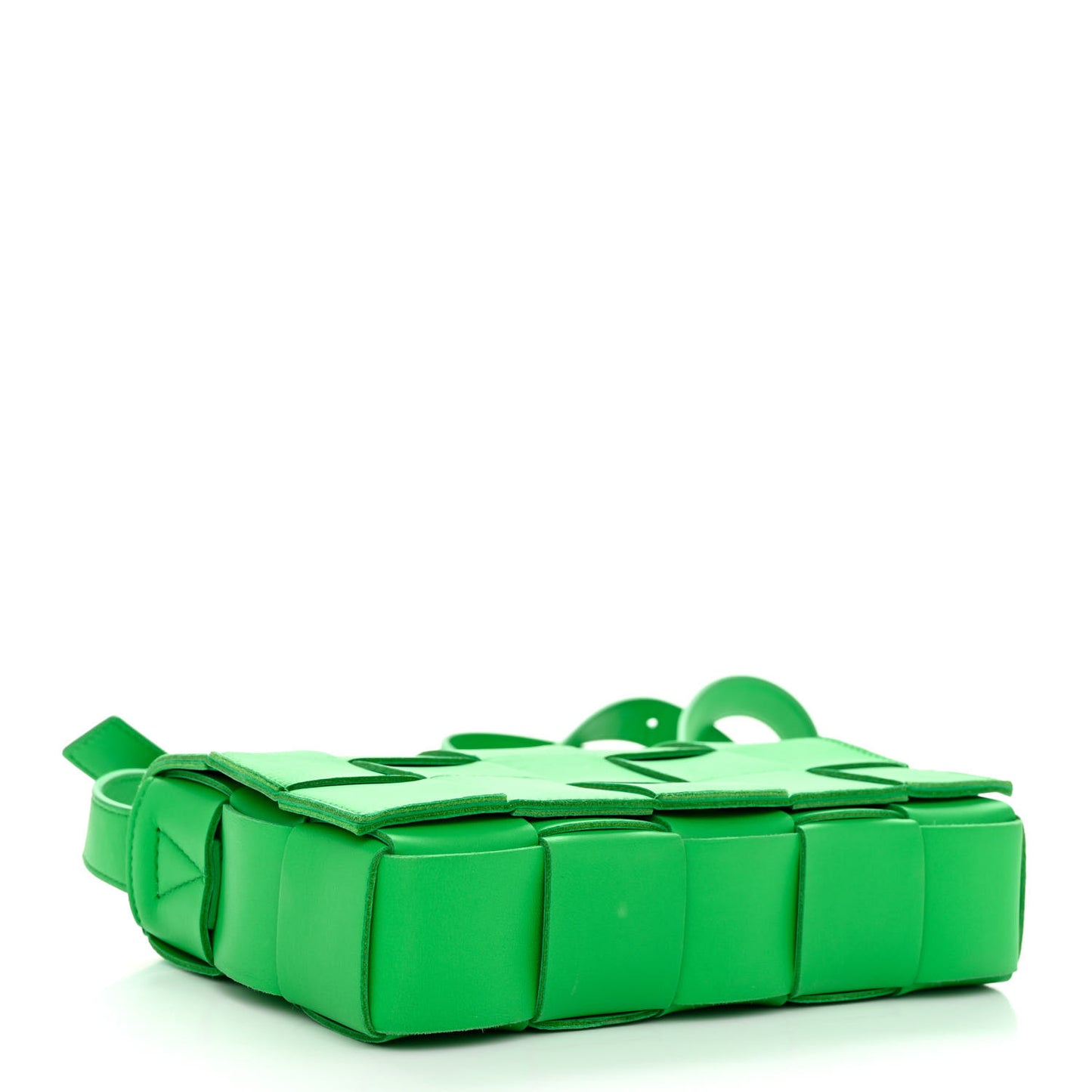 Lambskin Maxi Intrecciato Cassette Crossbody Bag Grass