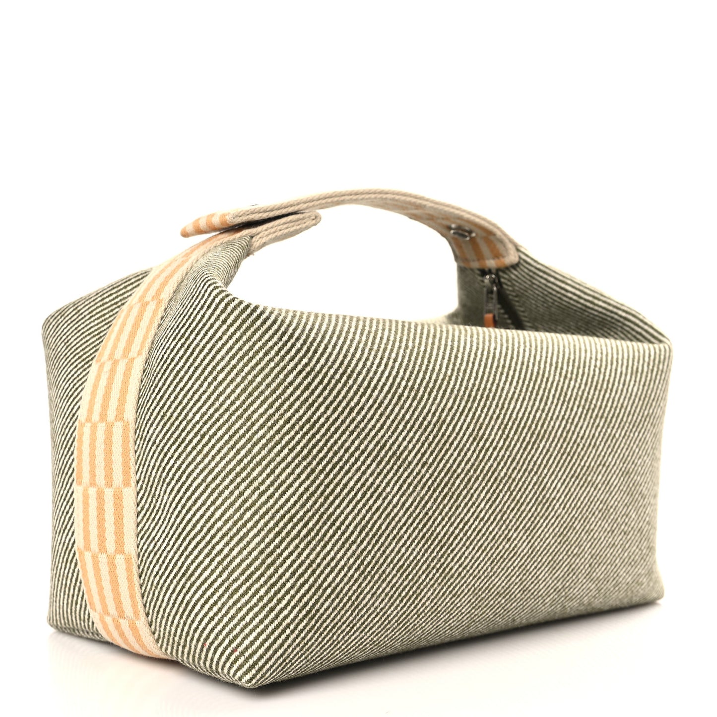 Wool Large Bride-A-Brac H Natte Pouch Vert Foret