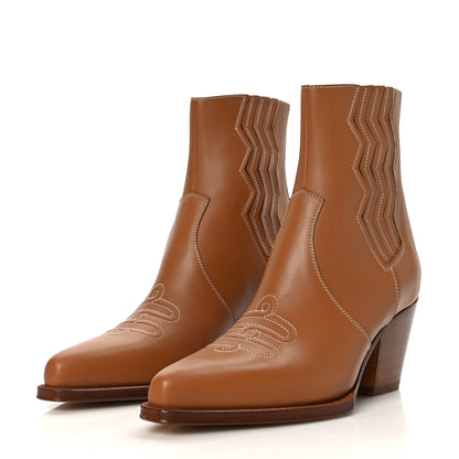 Hermes Calfskin Womens Vegas Ankle Boot 38 Naturel 3 of 8