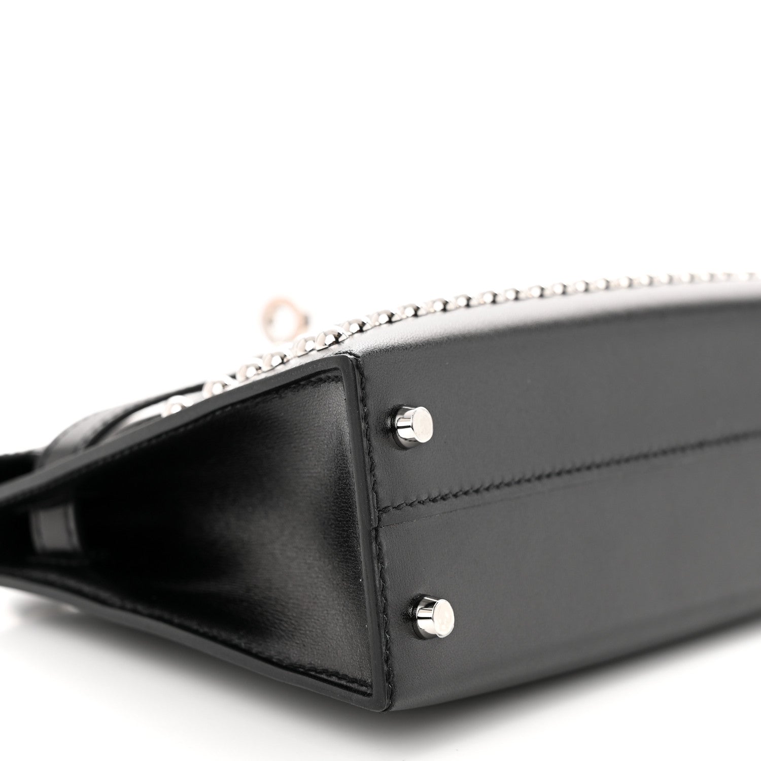 Hermes Box Studded Clouté Mini Kelly Sellier 20 Black 8 of 10
