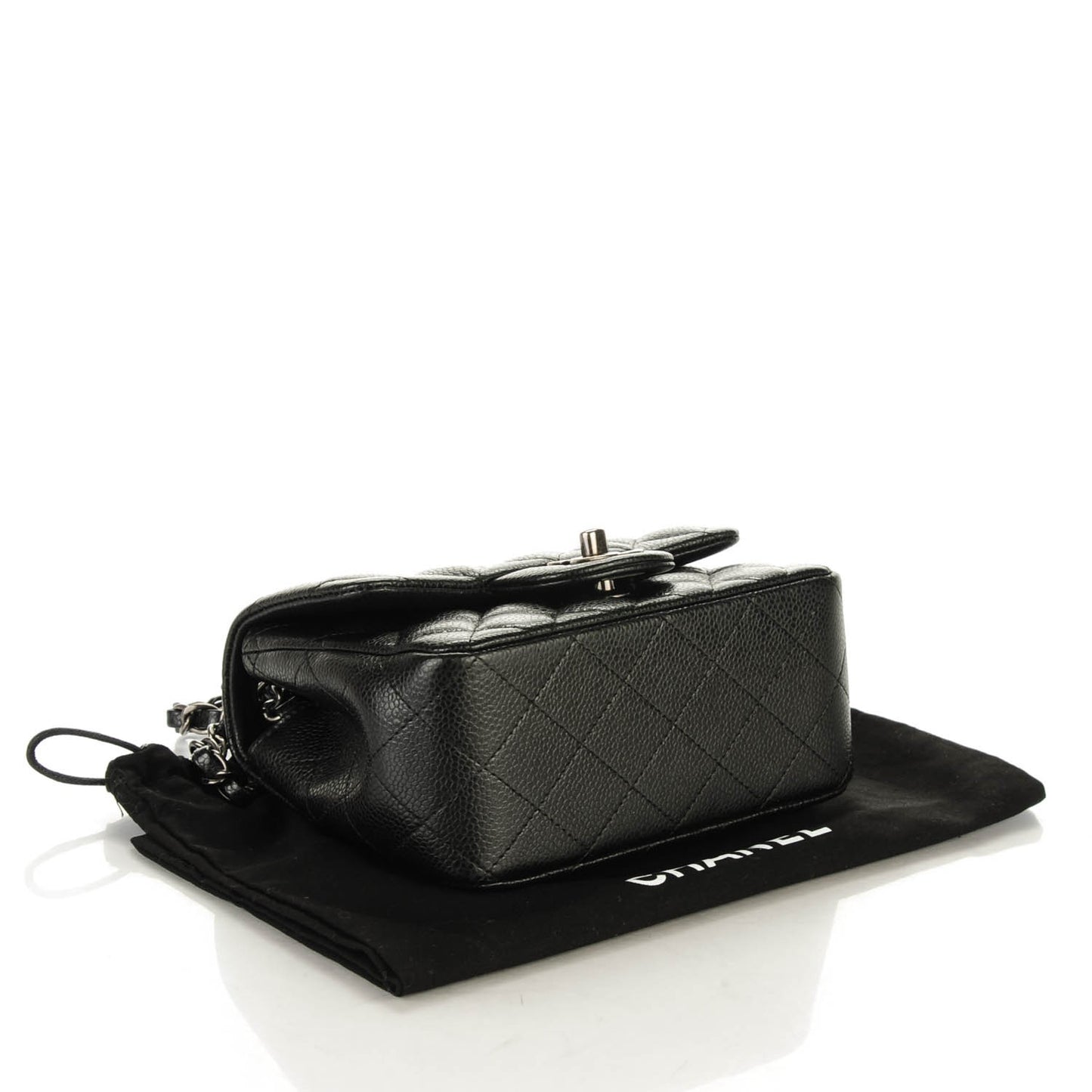 Caviar Quilted Mini Square Flap Black