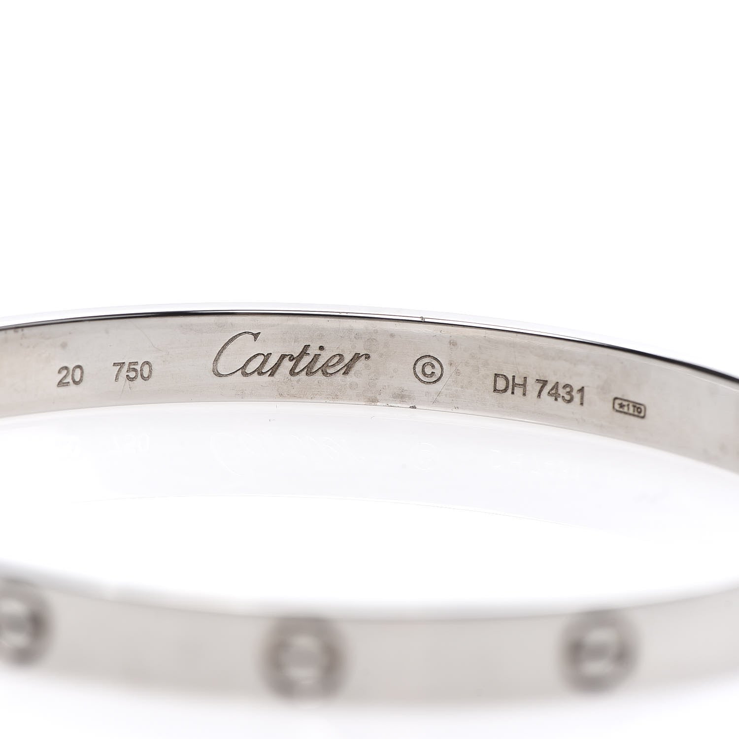 Cartier 18K White Gold LOVE Bracelet 20 4 of 6
