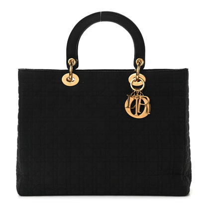 Christian Dior Nylon Cannage Large Lady Dior Black 1 of 4